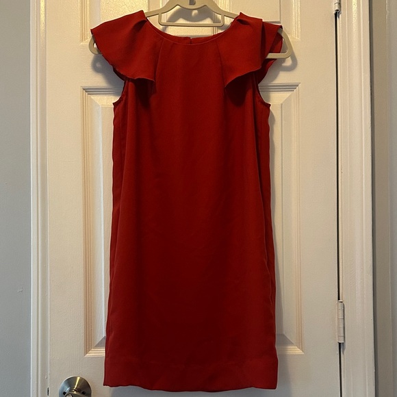Banana Republic Dresses & Skirts - Banana Republic Bold Red Ruffle Mini Dress